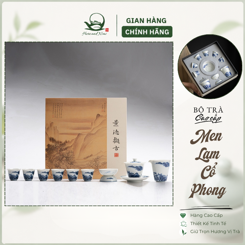 Chén Khải Sứ Cổ Phong 150ml | Men Lam Cổ Điển 1 chén khải sứ