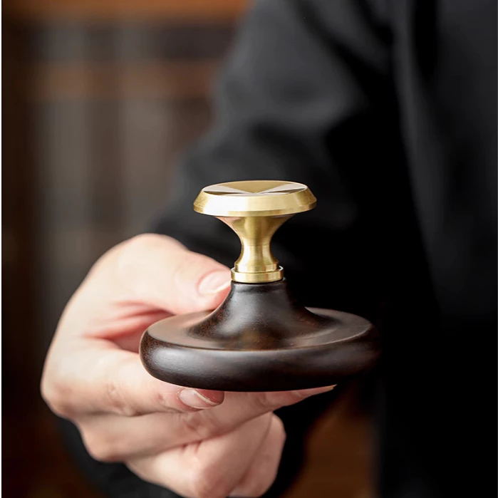 Đế Gác Nắp Ấm Tử Sa Gỗ Mun Miệng Đồng | Phụ Kiện Trà Đạo 14 vn 11134207 7ras8 manpnu7725egc2