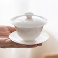 Chén khải sứ trắng Triều Châu